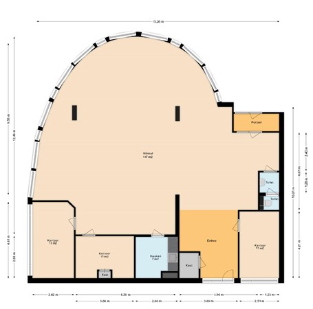 Floorplan - Koekoekslaan 2a, 3435 CL Nieuwegein